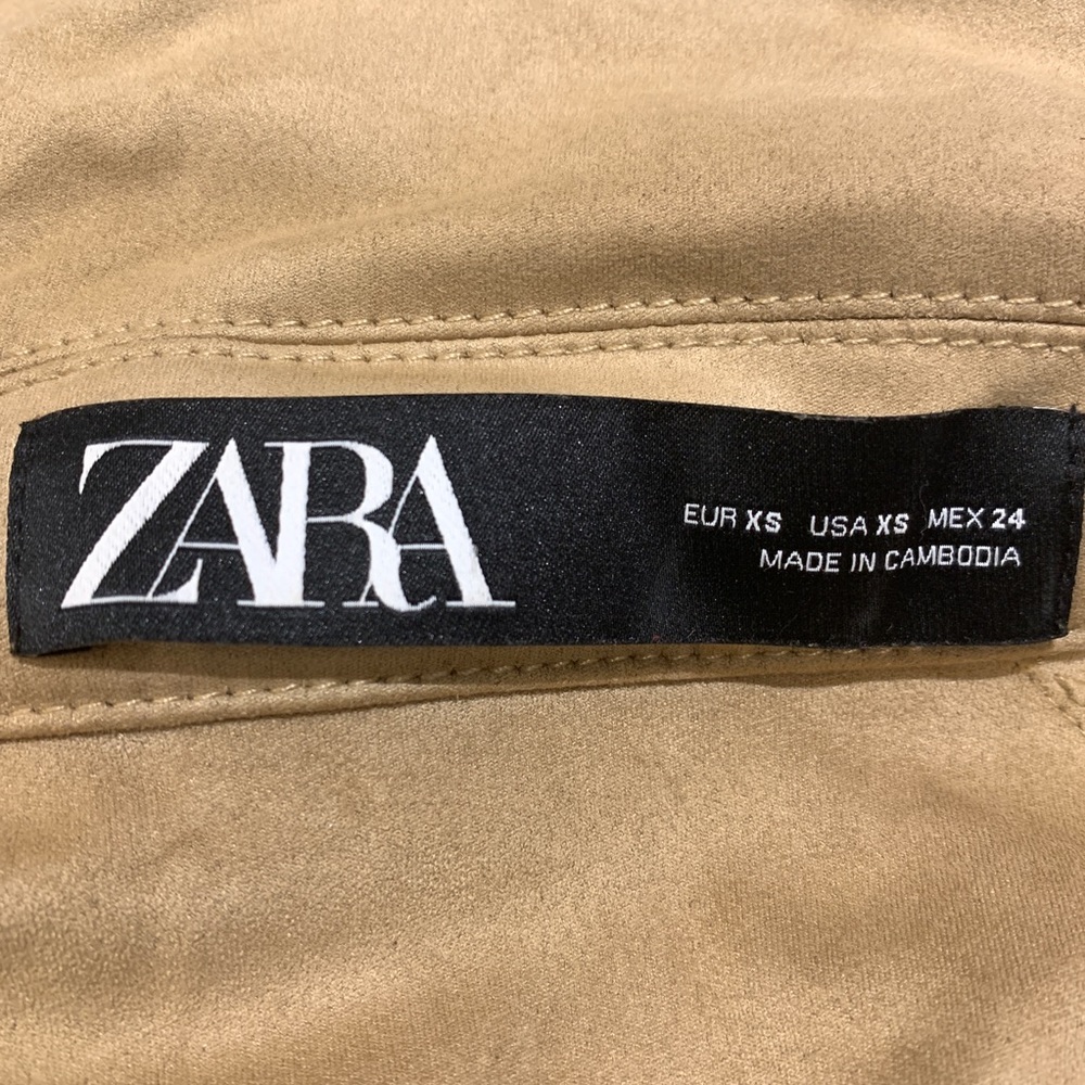 Zara Microfibre Tan Jacket Size XS - Picture 9 of 10